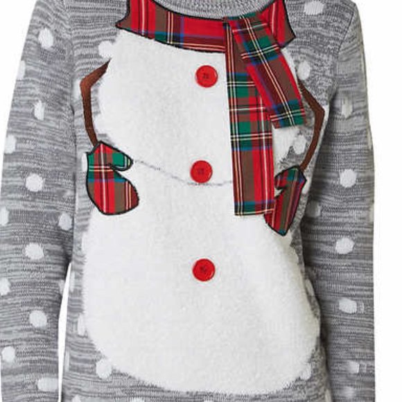 Ugly XMAS Christmas Holiday Sweater Snowman Snow A - Picture 3 of 12